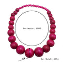 Colorful wood beads statement necklace - Afrilege
