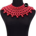 Egyptian Inspired Maxi Bib Collar Choker Necklace - Afrilege