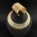 Multilayer Metal Wire Chokers Jewelry Set - Afrilege