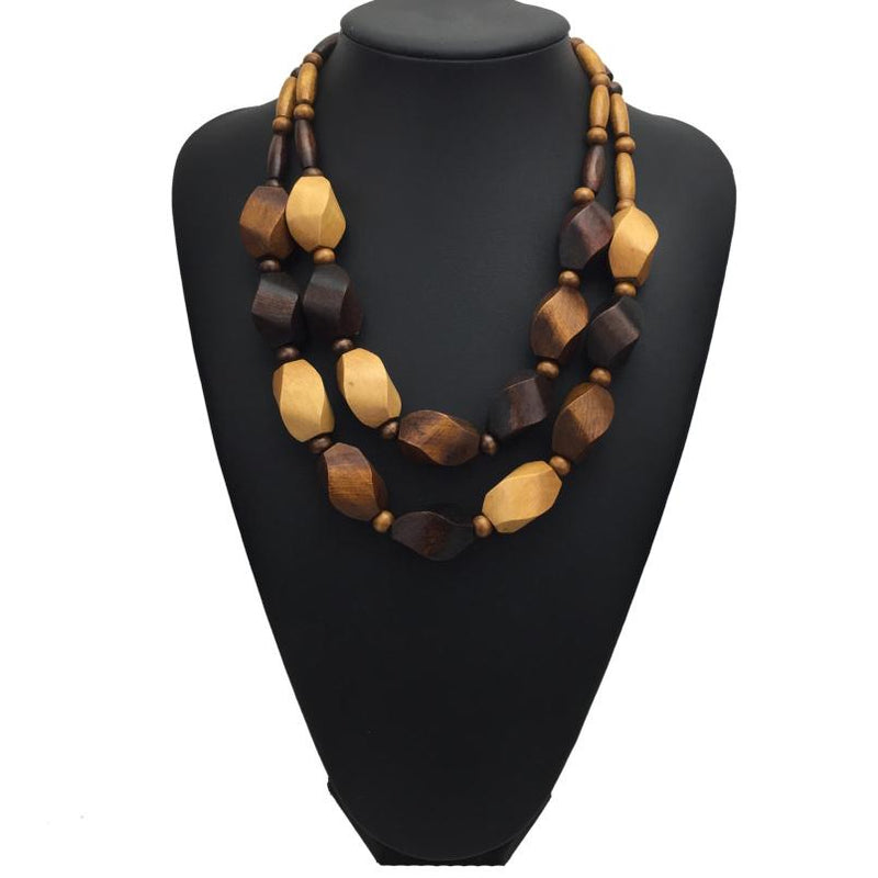 Layered Beads Necklace - Afrilege