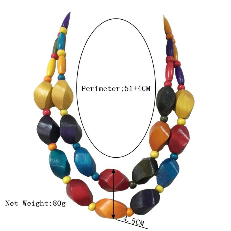 Layered Beads Necklace - Afrilege