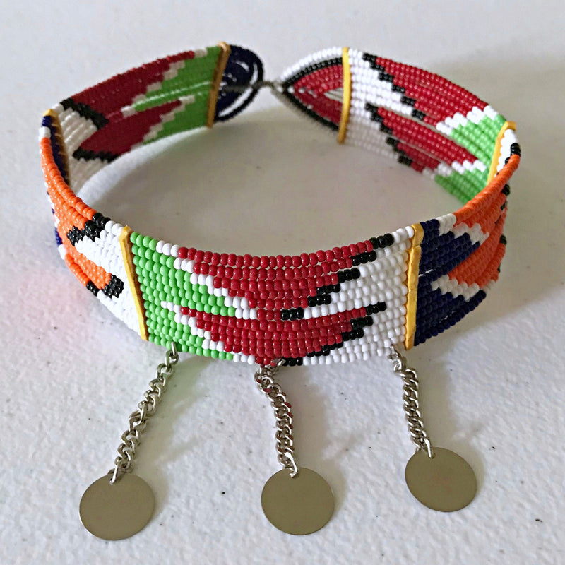 Maasai beaded choker necklace - Afrilege