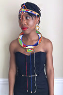 Maasai beaded forehead jewelry - Afrilege