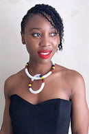 Maasai Beaded Rope Necklace / Headband & Bangle set - Afrilege
