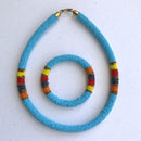 Maasai Beaded Rope Necklace / Headband & Bangle set - Afrilege
