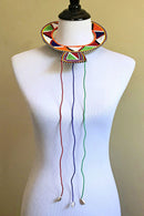 Maasai Handmade Traditional Wedding Beaded Leather Necklace - Afrilege
