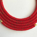 Multilayer Maasai beaded necklace - Afrilege
