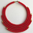 Multilayer Maasai beaded necklace - Afrilege