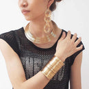 Multilayer Metal Wire Chokers Jewelry Set - Afrilege