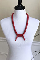 Red Igbo Nigerian Wedding necklace for men - Afrilege