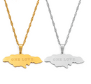 Jamaica Map Pendant Necklace - Afrilege