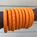 African Print Bangle Bracelets - Afrilege