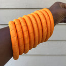 African Print Bangle Bracelets - Afrilege