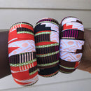 Netta African Print Bangle Bracelets - Afrilege