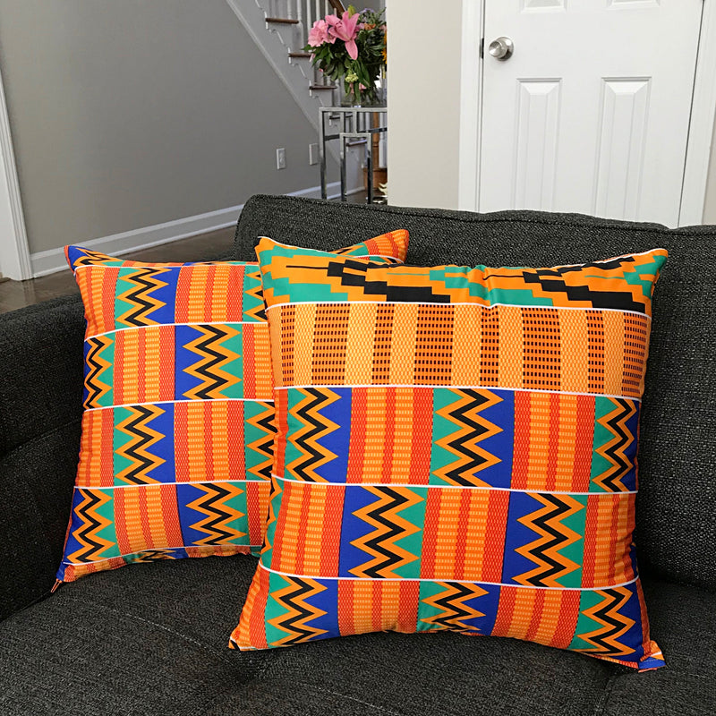 Visola Satin African Print Decorative Pillow Covers - Afrilege