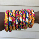 African Print Bangle Bracelets - Afrilege