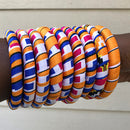 African Print Bangle Bracelets - Afrilege
