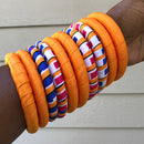 African Print Bangle Bracelets - Afrilege