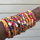African Print Bangle Bracelets - Afrilege