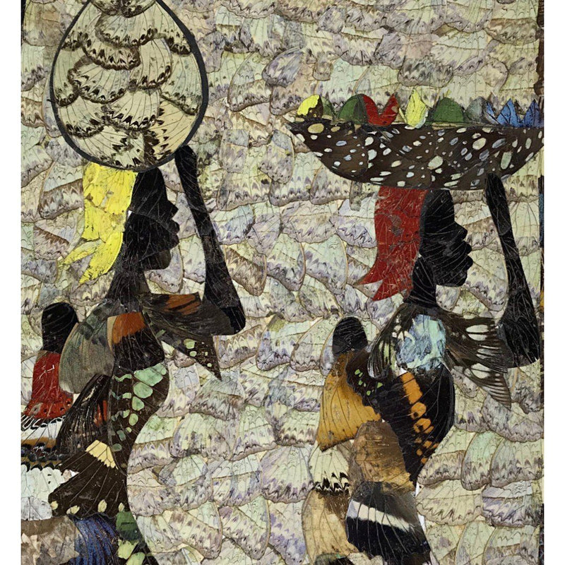 15.5" x 9" Butterfly Wings Mosaic Art - Afrilege