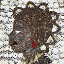 15.5" x 9" Butterfly Wings Mosaic Art - African woman head - Afrilege