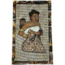 16" x 9.5" Butterfly Wings Mosaic Paintings - Mother carrying baby on her back - Afrilege