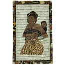 16" x 9.5" Butterfly Wings Mosaic Paintings - Mother carrying baby on her back - Afrilege