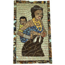 19.5" x 11.5" Butterfly Wings Mosaic Paintings - Mother carrying baby on her back - Afrilege
