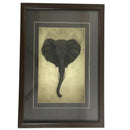 Elephant and Giraffe 3D framed canvas from Zimbabwe - Afrilege