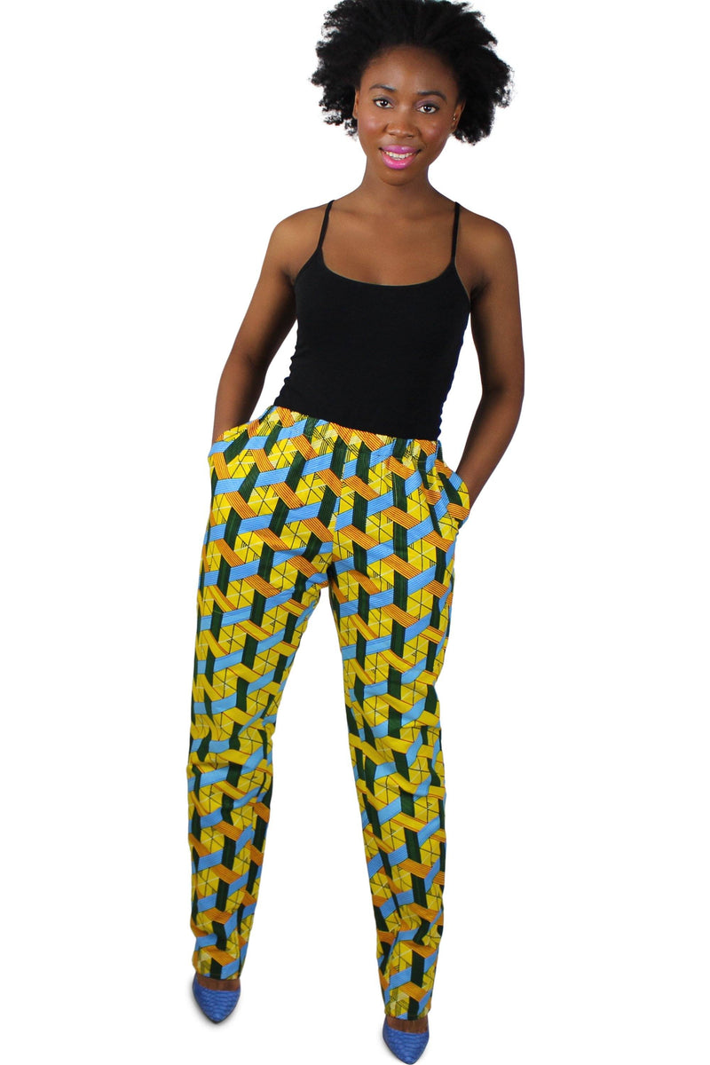 Duba Women's African Print Pants - Afrilege