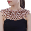 Egyptian Inspired Maxi Bib Collar Choker Necklace (Peach) - Afrilege