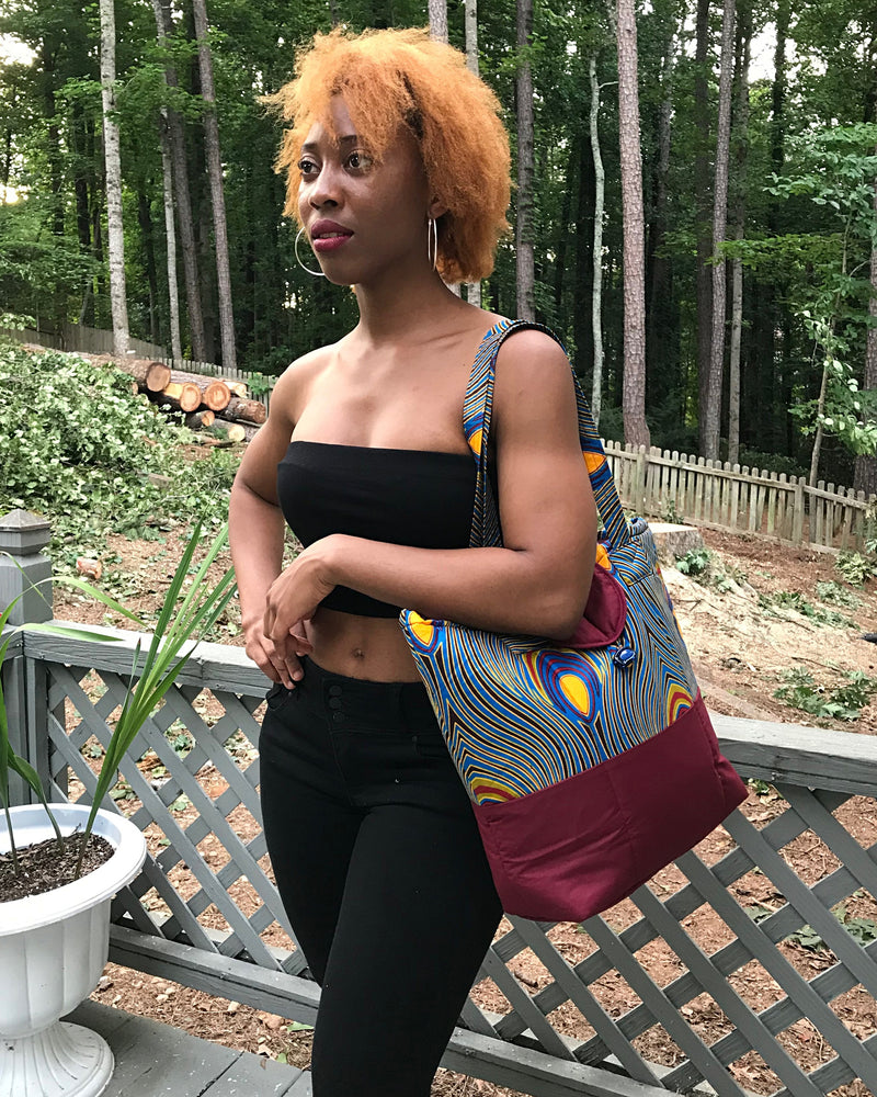 Peacock African Print shoulder bag - Afrilege