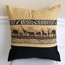 African Safari Decorative Pillow cushions - Brown / Black - Afrilege