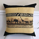 African Safari Theme Decorative Pillow cushions - Brown / Black - Afrilege