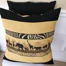 African Safari Theme Decorative Pillow cushions - Brown / Black - Afrilege