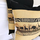 African Safari Theme Decorative Pillow cushions - Brown / Black - Afrilege