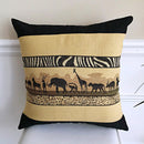 African Safari Theme Decorative Pillow cushions - Brown / Black - Afrilege
