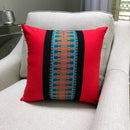 Jayde African Print Decorative Pillow cushions - Red / Black / Green - Afrilege