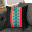 Jayde African Print Decorative Pillow cushions - Red / Black / Green - Afrilege