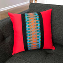 Jayde African Print Decorative Pillow cushions - Red / Black / Green - Afrilege