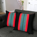 Jayde African Print Decorative Pillow cushions - Red / Black / Green - Afrilege