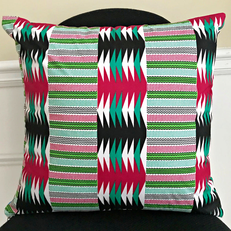 Lulu African Print Decorative Cushion Pillow Covers - 2 SIDES & 2 PRINTS - Afrilege