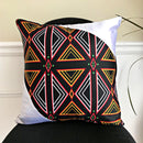 Toghu African Print Decorative Pillow cushions - Red / Black / Orange - Afrilege