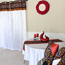 Toghu African Print Decorative Pillow cushions - Red / Black / Orange - Afrilege