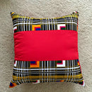 Zarah African Print decorative cushions - Red - Afrilege