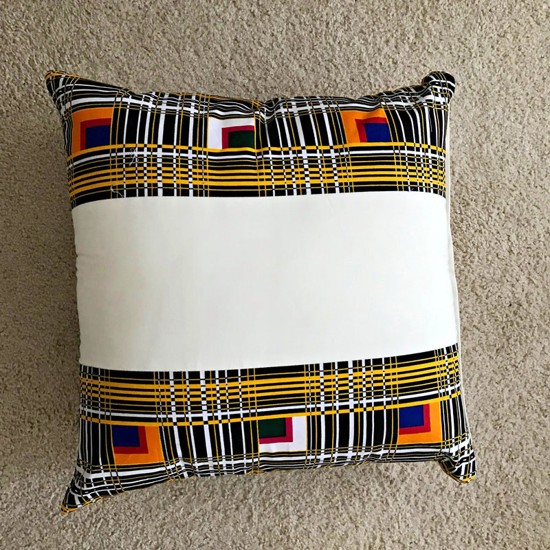 Zarah African Print decorative cushions - White - Afrilege
