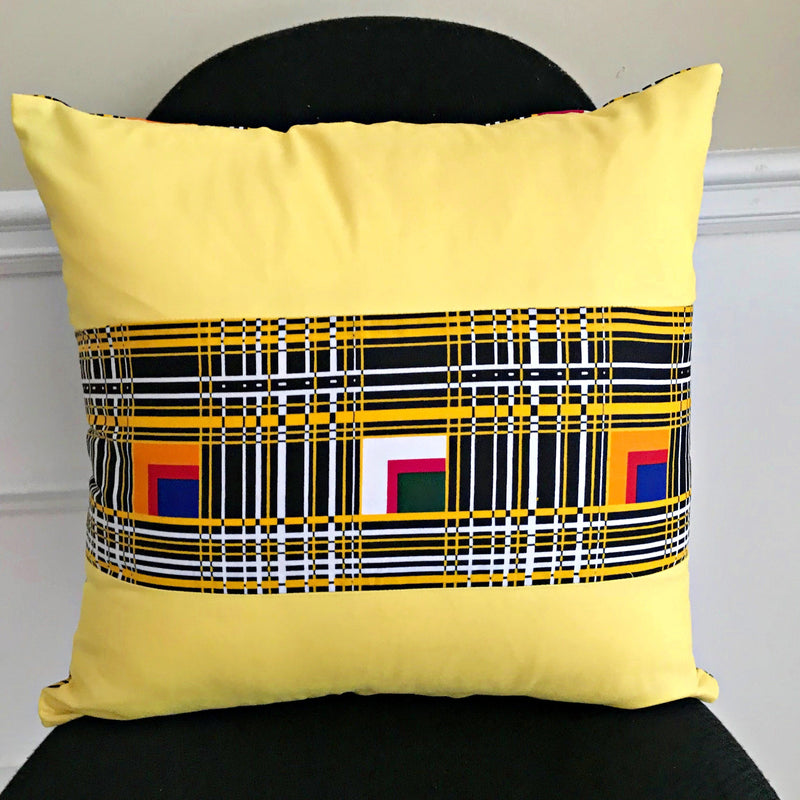 Zarah African Print decorative cushions - Yellow - Afrilege