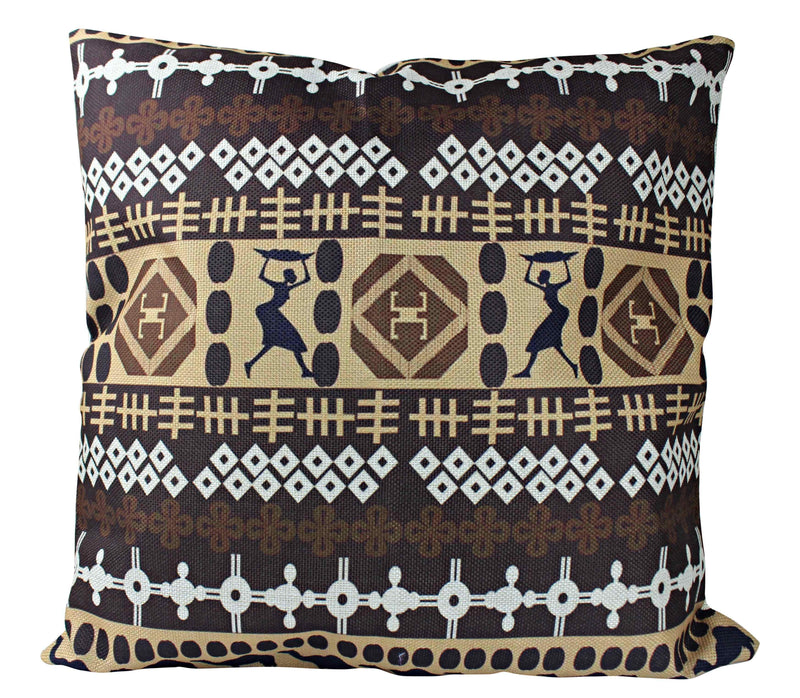 African Bohemian Pillow Covers - Brown - Afrilege