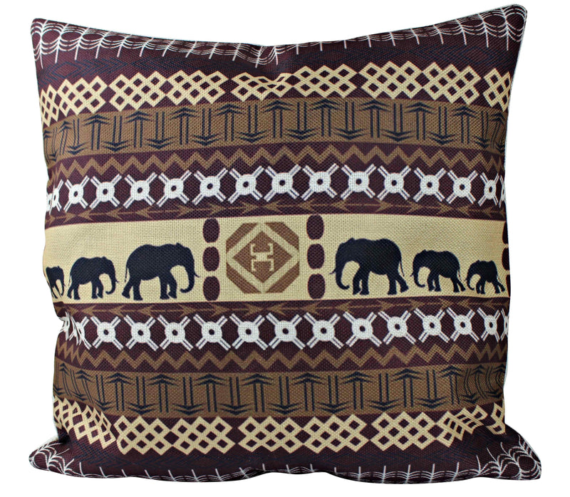 African Bohemian Pillow Covers - Brown - Afrilege
