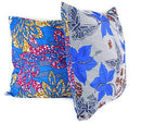 African Print Two-Sided Reversible decorative cushions Pillow Covers (Blue, Pink) - Afrilege